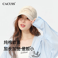 CACUSS 纯棉潮搭棒球帽女春夏破洞鸭舌帽男户外防晒遮阳帽情侣帽子