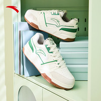 ANTA安踏烈焰5丨板鞋男鞋2024春季潮流休闲鞋厚底增高运动板鞋男112428081 象牙白/冰瓷绿-2 40.5