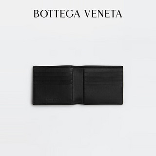 BOTTEGA VENETA葆蝶家 男士织皮革BV双折钱包BV钱包 黑色 均码