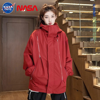 Colombass冲锋衣外套男NASA秋季潮牌美式机能工装款户外登山服夹克男 咖色 4XL(180-200斤)