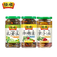 恒顺 酱菜套装 乳黄瓜375g+萝卜头375g+什锦菜375g 酱菜咸菜腌制泡菜小菜