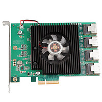 乐扩 SATA3.0扩展卡16口SATA3接口扩展卡磁盘转接卡PCI-E