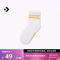 CONVERSE 匡威 官方 男女同款字母条纹潮流运动袜中筒袜10026146