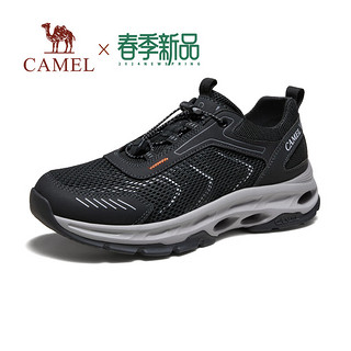 骆驼（CAMEL）2024春季网面透气户外徒步鞋轻便软弹休闲鞋 G14S307038 墨黑 42