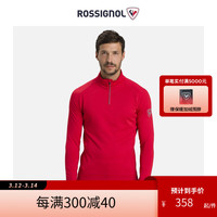 ROSSIGNOL金鸡男款滑雪保暖速干衣内搭滑雪服内衣弹力雪服打底衫 红色 L