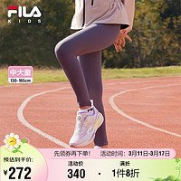 FILA 斐乐 儿童童装2024年春季女中大童舒适针织打底裤