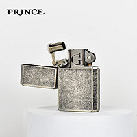PRINCE日本王子砂轮煤油打火机防风长续航个性创意复古银烟具GT 古银（礼盒装）
