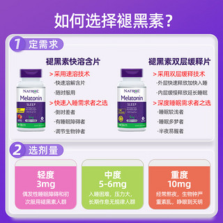 Natrol纳妥 10mg褪黑素双层缓释片 高含量深度睡眠+维生素B6 100片 【双层缓释褪黑素】10mg-100片