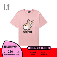 UNDER GARDENit  男装短袖T恤2024春夏趣味可爱卡通印花00585XM PKY/粉红色 S