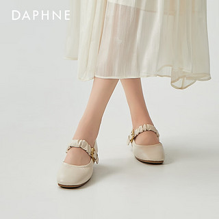 达芙妮（DAPHNE）平底玛丽珍鞋晚鞋2024春季新款女款羊皮软底鞋子法式单鞋 
