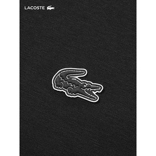 LACOSTE法国鳄鱼女装 2024纯色宽松休闲短款圆领套头卫衣SF5614 031/黑色 32