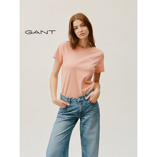 GANT甘特2024春季女士纯色圆领短袖T恤4200827 113白色 M