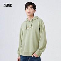 Semir 森马 冬季男装合体连帽卫衣刺绣设计感时尚潮流小众款