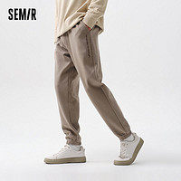 Semir 森马 [商场同款]森马休闲裤男简约日常运动束脚裤精致刺绣101124127103