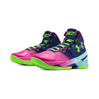 安德玛 UNDERARMOUR）库里Curry 2‘北极光’男子运动篮球鞋3026052 粉红色600 44