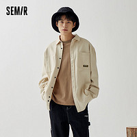 Semir 森马 [商场同款]森马长袖衬衫男oversize潮流通勤衬衣外套101523105108