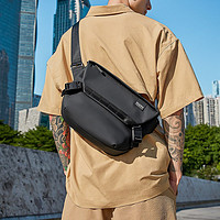 马克华菲 2023新款单肩包时尚背包男士斜挎胸包腰包男手机包大容量