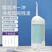 天羡 冲牙器家用便携式 清洁口腔洗牙器水牙线冲洗器洁牙器牙套清洗 4支喷头
