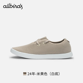 Allbirds Tree Skipper（）春桉树船鞋百搭休闲通勤透气男女鞋 24年-米黄色（白底） 44 男码（偏大）