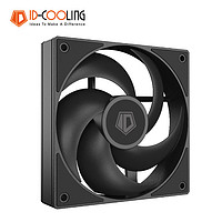 ID-COOLING 12CM机箱风扇 黑色无光  4PIN公母头接口 PWM温控散热 适用电脑CPU水冷风冷散热器改装 AS-120-K