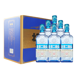 yongfeng永丰牌北京二锅头酒永丰小方瓶42度500ml6瓶小方瓶蓝