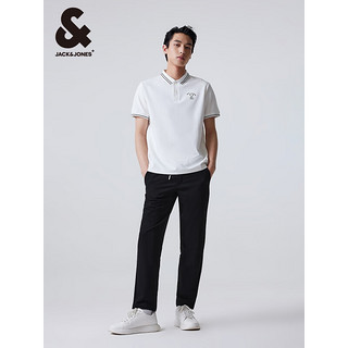 杰克·琼斯（JACK&JONES）春夏男士时尚休闲肌理感面料纯色商务通勤休闲裤男224214018 黑色E40 常规 黑色E40 190/92A/XXLR