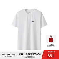 Marc O'Polo/MOP春季logo印花基本款短袖T恤男士 白色100 M