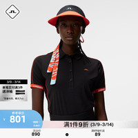 金林德伯格(J.Lindeberg)GOLF运动四面弹力吸湿透气速干POLO52423Z007 RPR黑色 170/88A(L)
