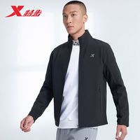 XTEP特步男保暖风衣外套立领休闲商务上衣男外套878429160138