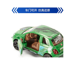 siku儿童玩具合金车100年纪念款小汽车 男孩模型3岁+盒 菲亚特500绿色探险拼装车