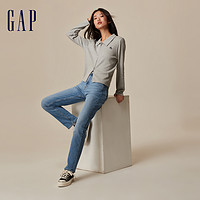 Gap 盖璞 女装早春高腰直筒烟管裤牛仔裤休闲长裤728822