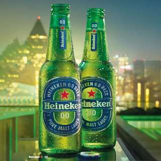 喜力（Heineken）无醇0.0啤酒  低度全麦酿造啤酒 荷兰 330ml*6瓶（非原箱）