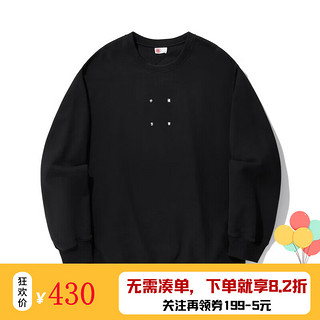 李宁（lining）vital系列男女同款宽松套头卫衣黑色AWDU329-3 AWDU329-3 XXL