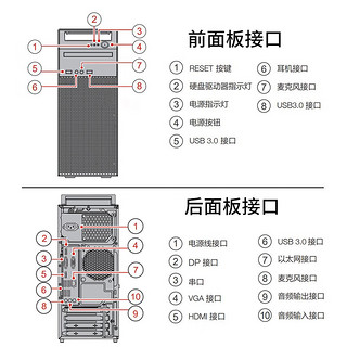 联想（LENOVO）台式机 开天M740J 国产信创 自主可控 飞腾D2000  64G内存 增强版1T固态+6T机械 +V10国防版系统+RX590显卡（8G）