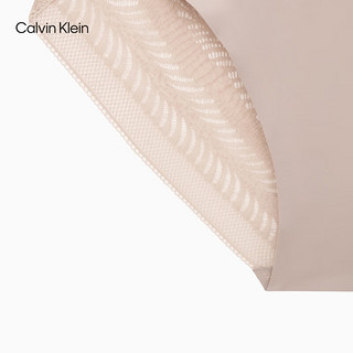 Calvin Klein内衣24春夏女士性感蕾丝比基尼内裤QF7549AD K6B-暖沙黄 M