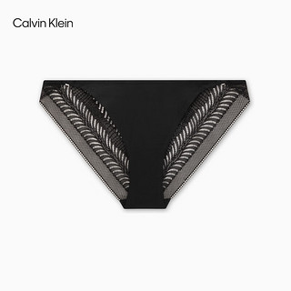 Calvin Klein内衣24春夏女士性感蕾丝比基尼内裤QF7549AD UB1-太空黑 XS