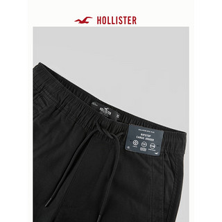 HOLLISTER24春夏时尚百搭工装风束脚裤休闲裤男 KI330-4008 黑色 M (180/80A)