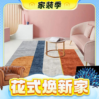 BUDISI 布迪思 轻奢地毯客厅家用卧室现代简约北欧沙发茶几地毯大面积 轻奢12 80*160CM