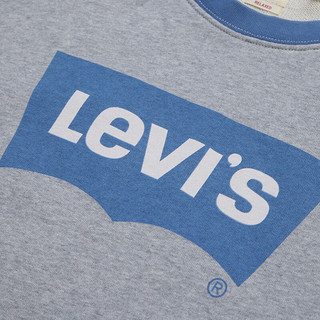 Levi's李维斯男士圆领卫衣休闲上衣时尚潮流易穿搭 灰色 M