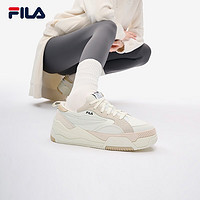 FILA 斐乐 官方女鞋摩登篮球鞋新款时尚休闲鞋板鞋CANESTRO 奶油香肠/烟白-WA 37.5