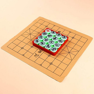 中国象棋密胺麻将材质 玉石手感便携耐磨防摔象棋  双面刻字象棋