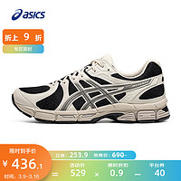 ASICS 亚瑟士 跑步鞋男鞋舒适网面透气运动鞋耐磨缓震跑鞋 GEL-EXALT 2 黑色/米色 42