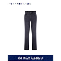 TOMMY HILFIGER24春季男装经典五袋口莱赛尔微弹直筒牛仔裤MW0MW35183 深灰色1B6 32