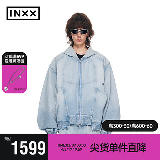 英克斯（inxx）时尚潮牌春新品开衫牛仔外套男女同款XXE1145055 