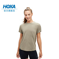 HOKA ONE ONE女款春夏HOKA必备短袖T恤 HOKA ESSENTIAL TEE 日常 墨橄榄绿 S