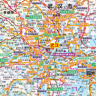 2024年 湖北省交通旅游图（湖北省地图）出行规划 景点分布 旅游向导 地市规划 自驾 自助
