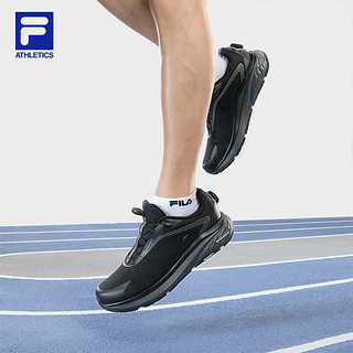 FILA 斐乐男鞋BOA NUVOLE 2路跑鞋2024夏季柔云鞋2运动鞋透气 黑-BK 45