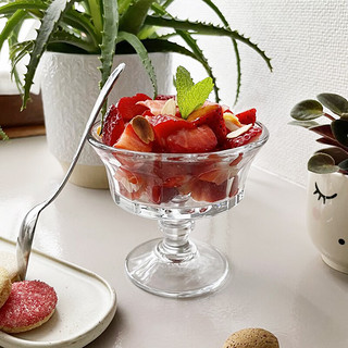 LA ROCHERE法国甜品杯高脚玻璃杯酸奶杯高颜值沙拉碗燕麦碗冰淇淋杯 CHAMPAGNE 220ml