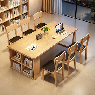 华舟实木书桌学习桌家用电脑桌写字桌1.8米胡桃色单桌(桌面厚4cm)