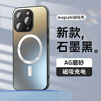 形物 适用苹果15promax手机壳 iPhone15 Pro Max保护套 磨砂全包超薄防摔抗指纹男女-石墨黑